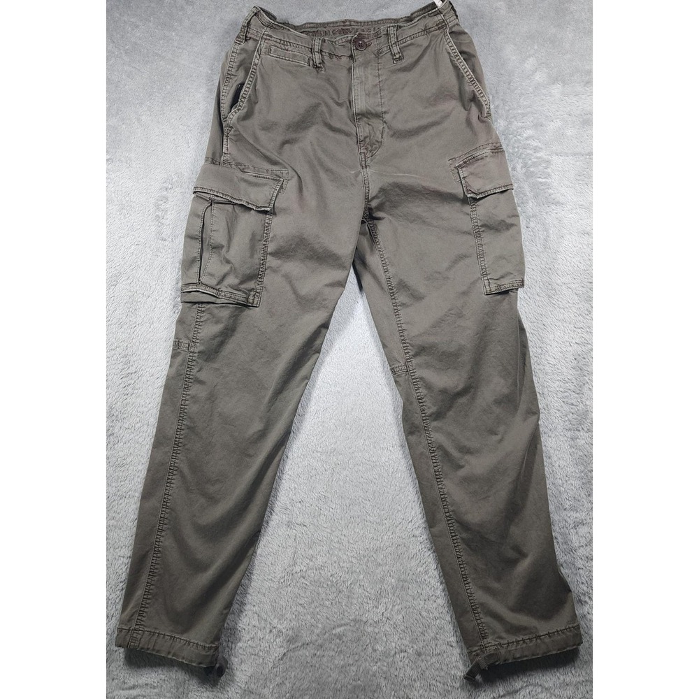 American Eagle Pants Mens 28x32 (Fits 28x30) Green Regular Fit Cargo Stretch
